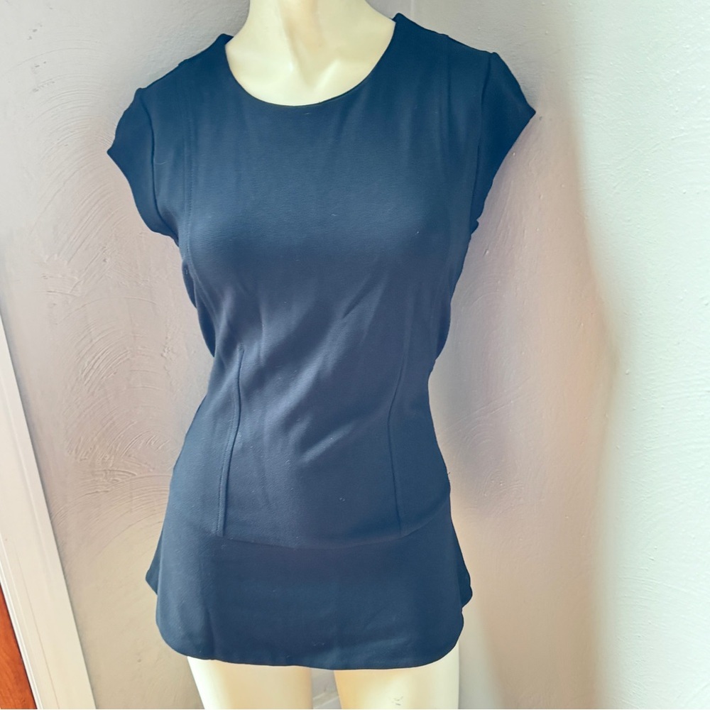 Ann Taylor Black short sleeve blouse size small NWT